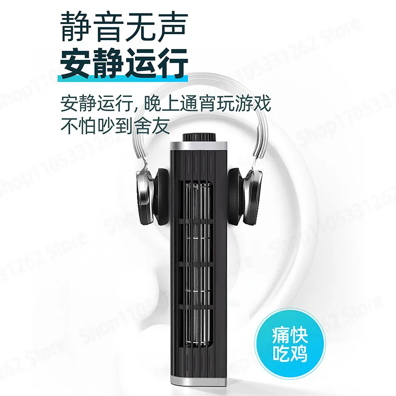 Фото Подставка-охладитель для ноутбука, мощный USB-вентилятор для игровых ноутбуков, регулируемая охлаждающая база для ноутбука №3