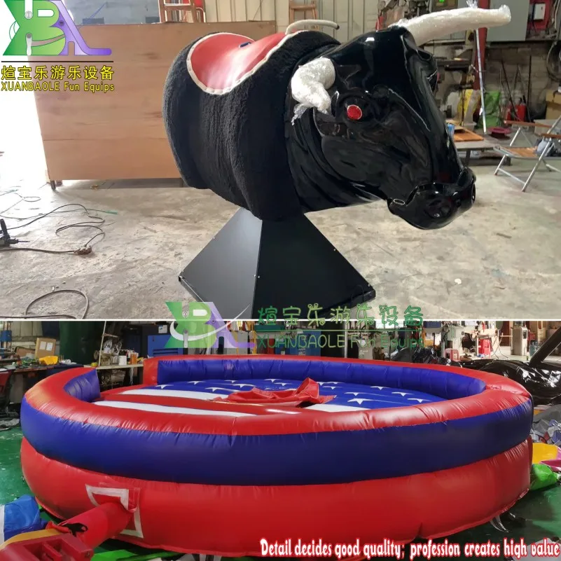 Надувные спортивные матрасы Rodeo Bull/buking Bronco для игровых площадок с флагом США |