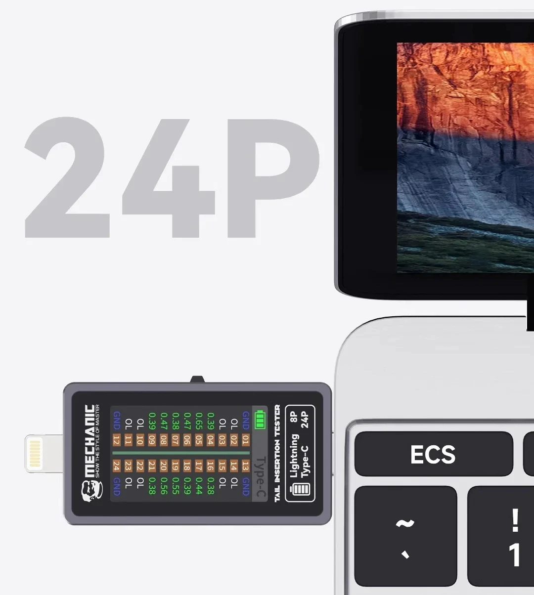 Съемный автоматический детектор задней вилки высокоточный цифровой дисплей