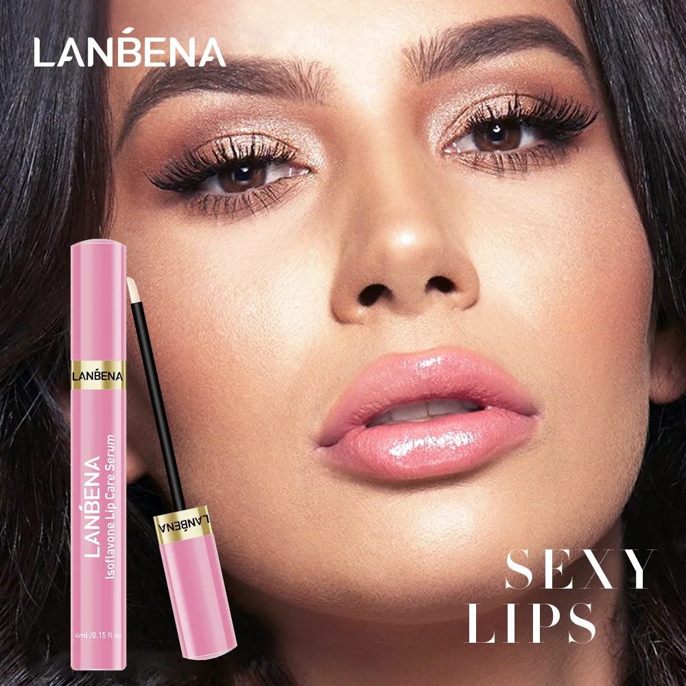 

LANBENA Lip Plumper Serum Lip Augmentation Liquid Reduce Fine Lines Lip Balm Increase Elasticity Lip Gloss Moisturizing Beauty