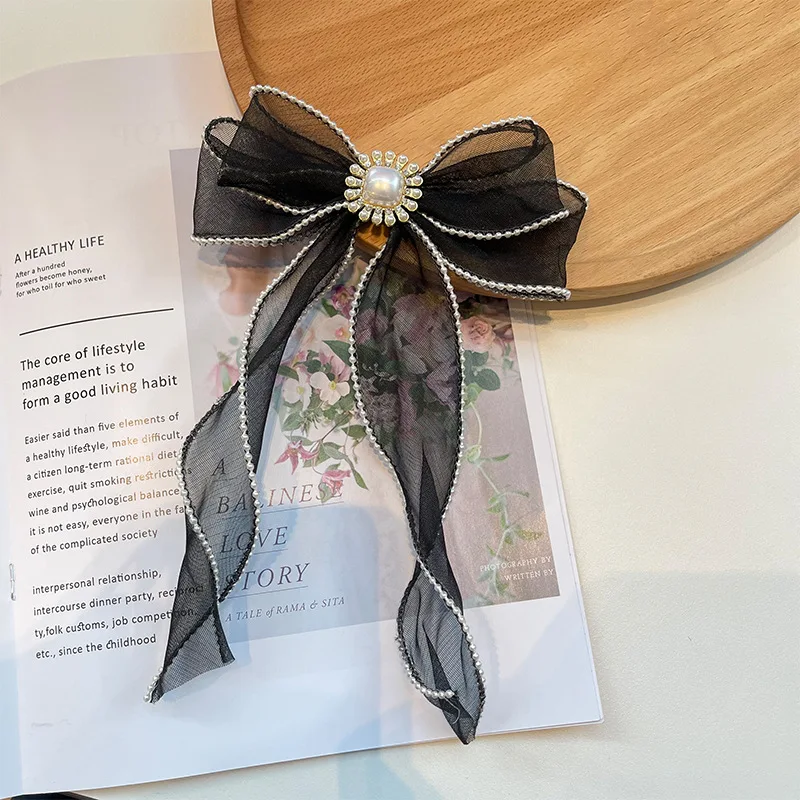 

Korean Fabric Lace Bow Tie Brooches for Women Fashion College Shirt Collar Pins Pearl Bowknot Brooch Clothing Accessories
