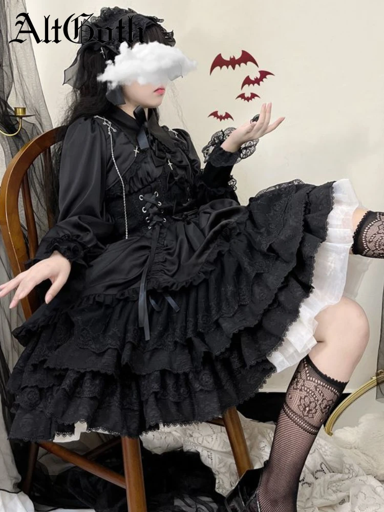 Женское винтажное платье в готическом стиле AltGoth облегающее вечернее лолита с