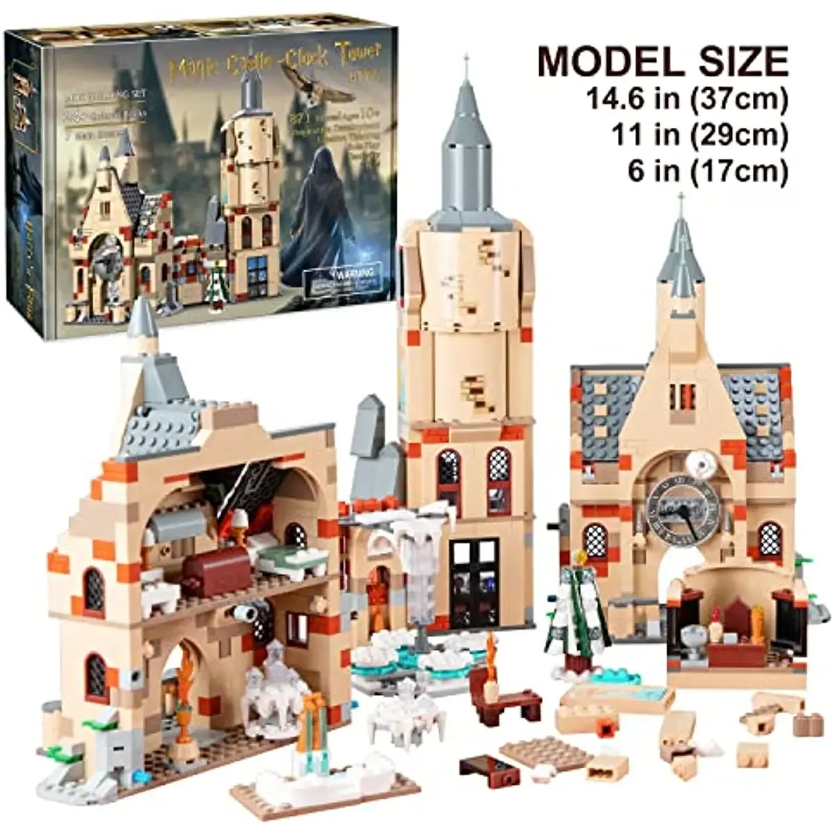 Детский конструктор Башня и большой зал 817 шт