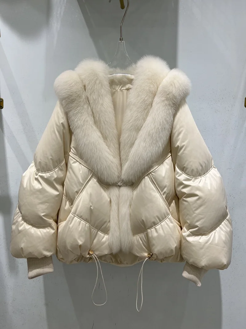 Новинка сезона осень-зима 2023 года модное пальто с гусиным пухом стройнящее из