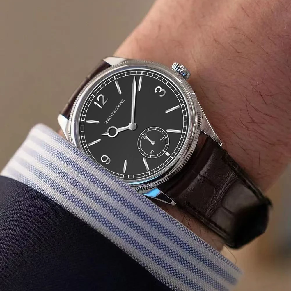 Новые модные мужские механические часы Specht & Söhne 1908, водонепроницаемые часы из нержавеющей стали с сапфировым стеклом лосося цвета для мужчин (art.: 3920d2fee8bc0) - 3920d2fee8bc0
