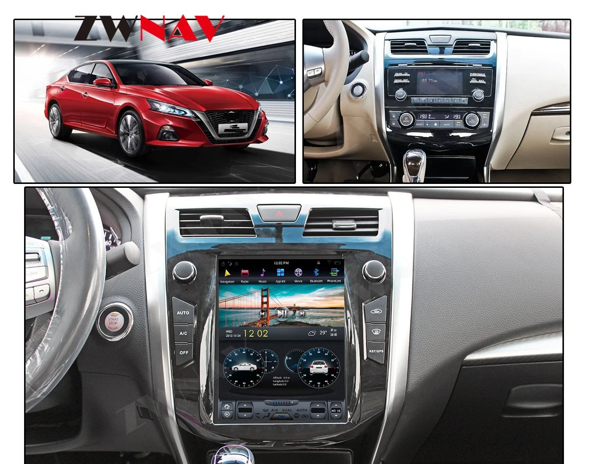 Автомобильный мультимедийный плеер Qualcomm экран Tesla Android 11 для Nissan Teana Altima 2013 2014 2015