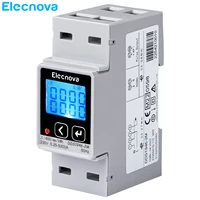 dds1946 2m power energy kwh meter single phase din rail electricity multimeter 1p2w 563a voltagecurrentenergypower factor