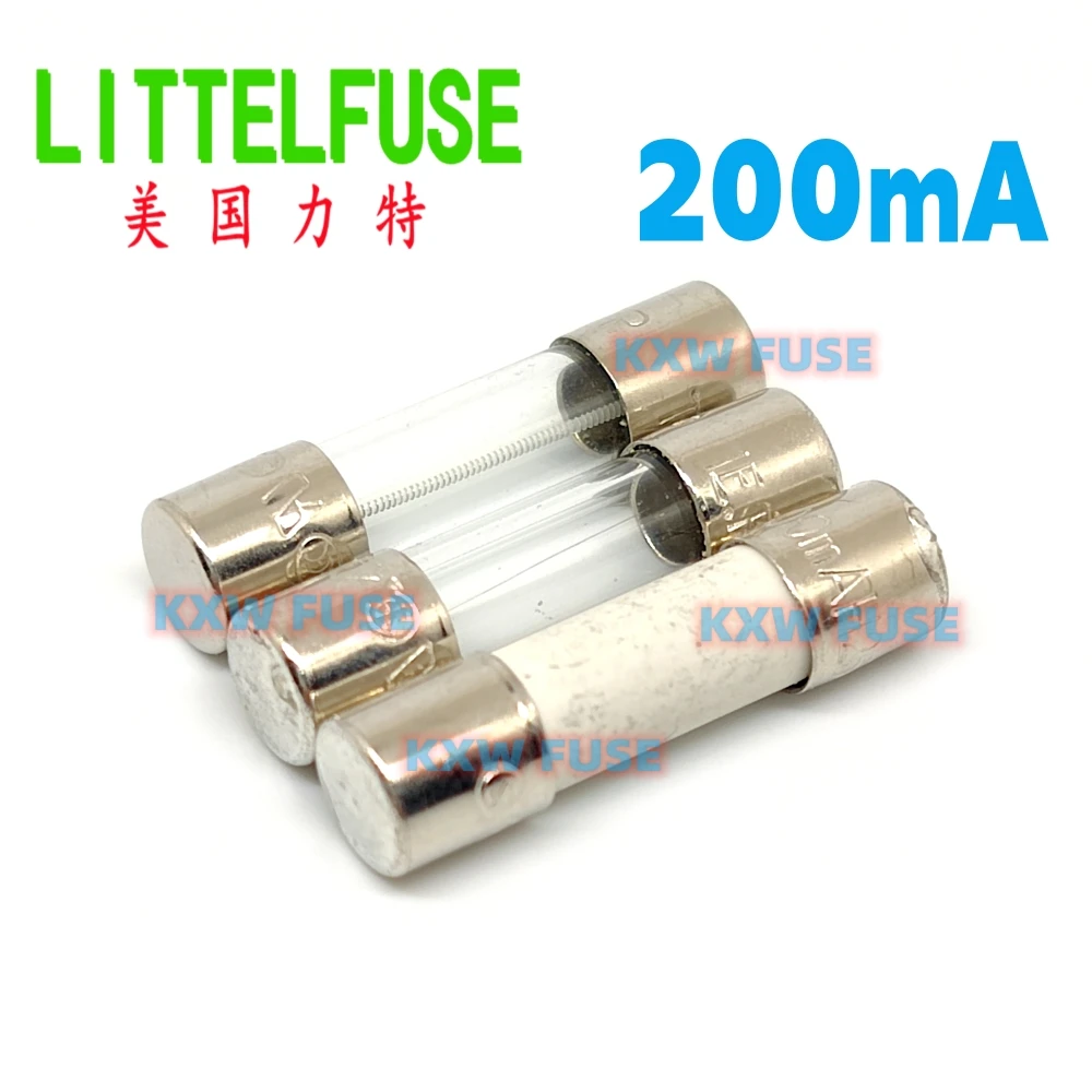

5x20mm 0.2A AMP 200mA Glass/Ceramic Fuse 0217.200MXP F200mAL250VP Fast Blow，0618.200MXP T200mA Time Lag，0216.200MXP F200mAH250VP