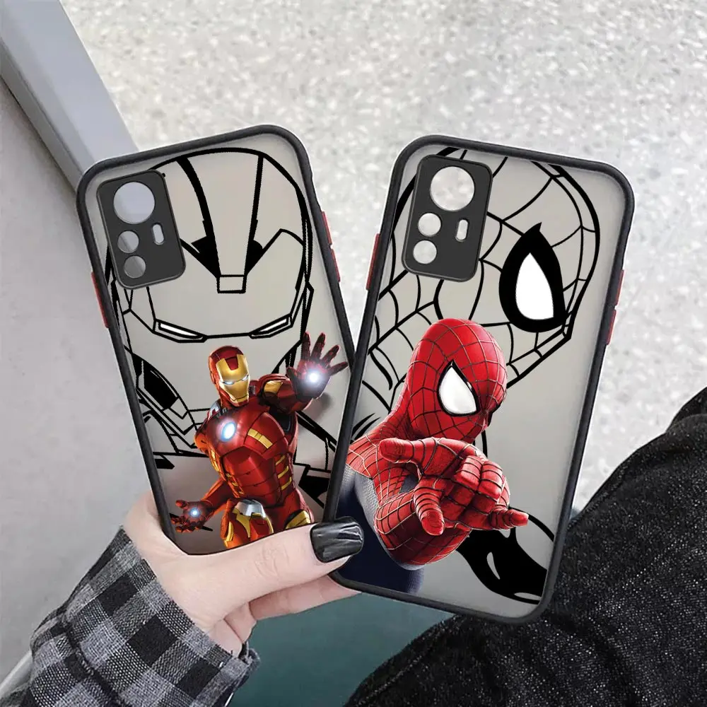 

Marvel Avengers SpiderMan Iron Man Case For Xiaomi Mi 13 12 12S 12T 12X 11 11T 10 10T 10S 9 8 6X 5X A2 A1 Pro Ultra Lite Cover