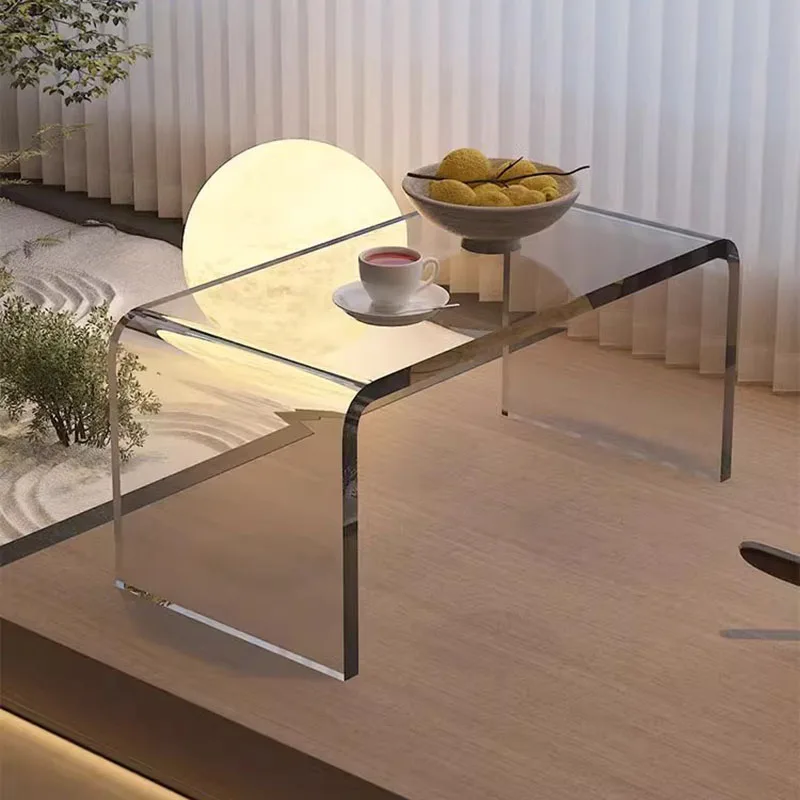 

Minimalist Acrylic Coffee Table Transparent Photo Album Coffee Table Aesthetic Standing Clear Mesa Auxiliar Entrance Furniture