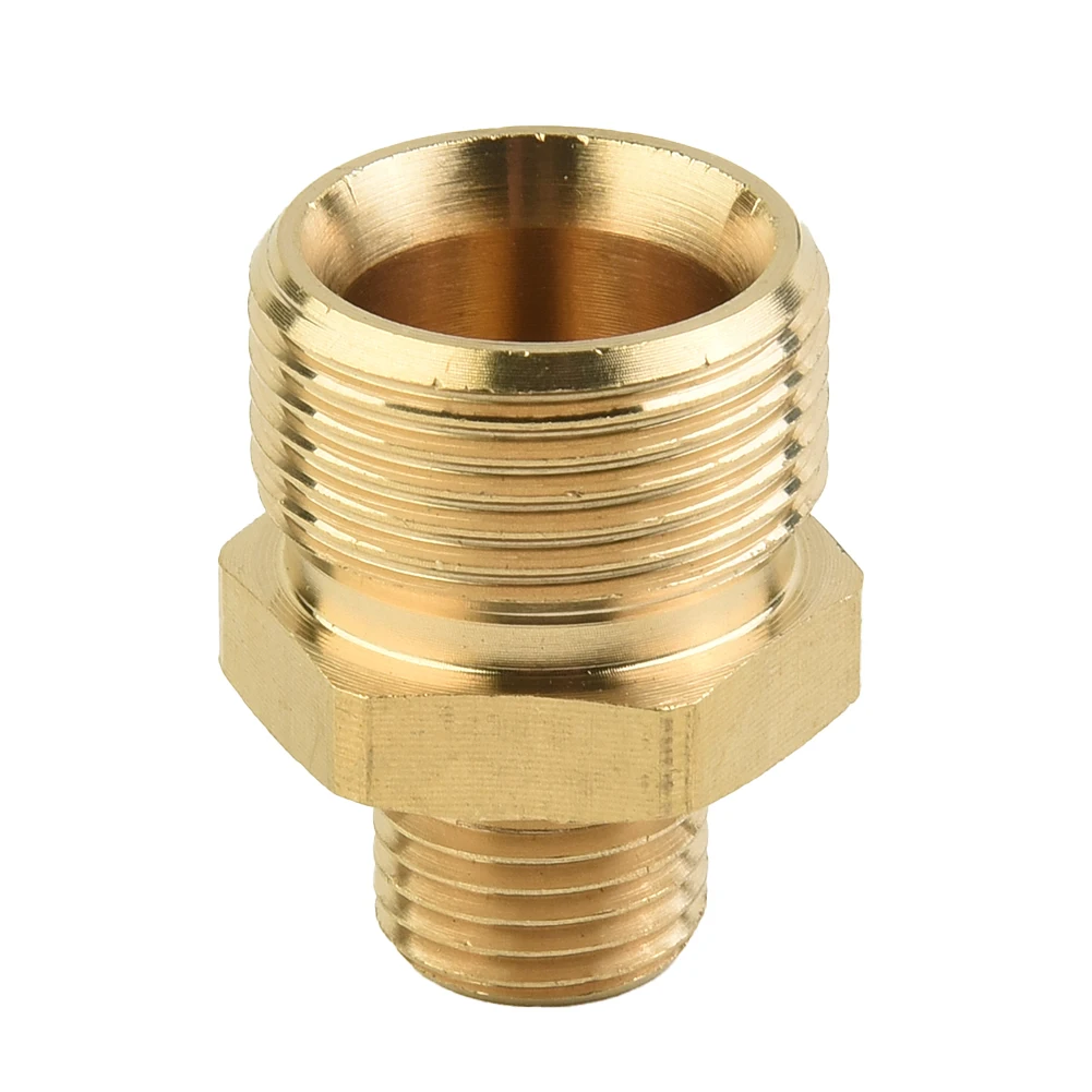 Фото Переходник Drision Male M22 на 1/4 дюйма, латунный соединитель для водоструйных аппаратов, фитинг-адаптер для мойки автомобилей под высоким давлением №3