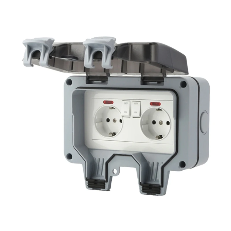 Запираемая розетка уличная с водонепроницаемым уплотнением для гаража