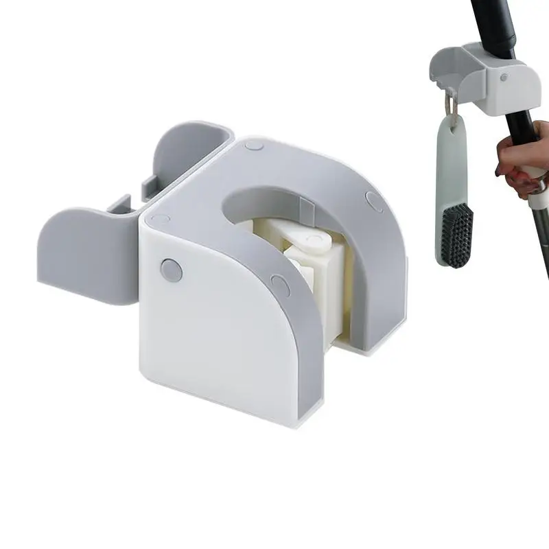

Adhesive Mop Hanger Mop Holder Storage Rack Wall Mount Mop Clip Tool Space Saving Mop Holder Organizer No Drilling For Home