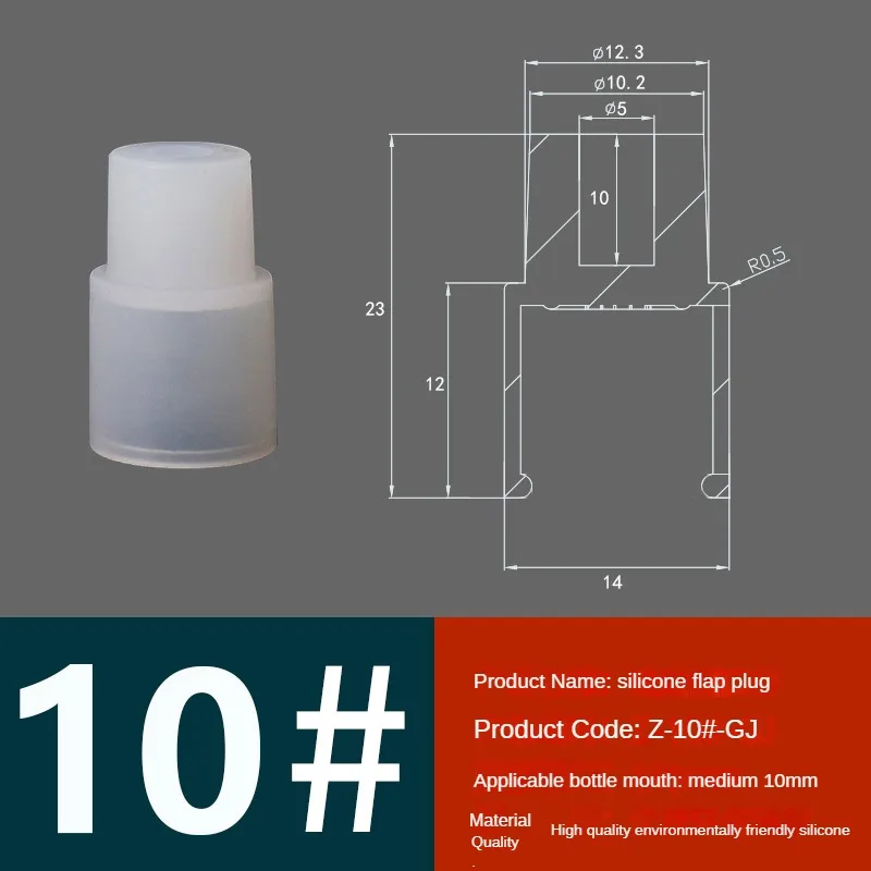 

Силиконовая пробка из натурального каучука, кислотно-щелочестойкая герметичная заглушка 10 #14 #19 #24 #, проверка пробки стеклянной бутылки 10 мм 14 мм 19 мм 24 мм