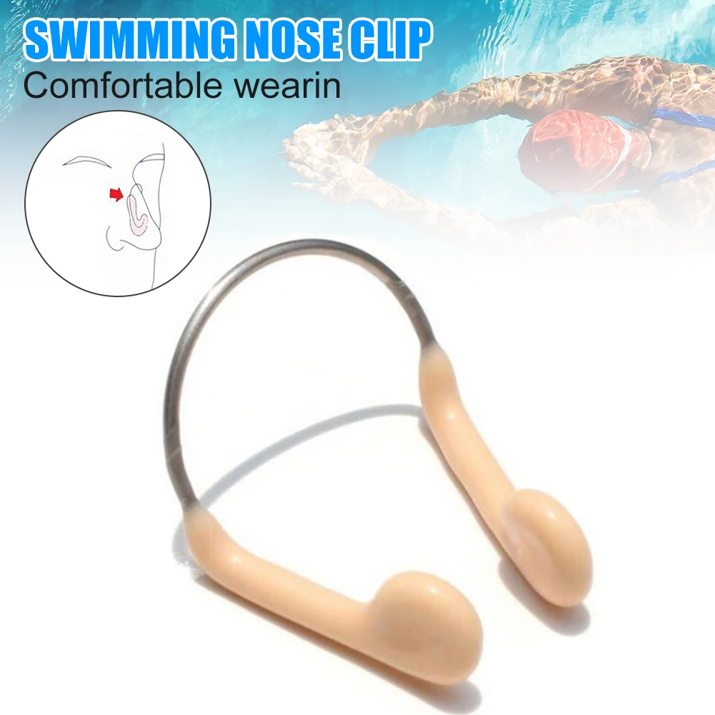 

1Pc Soft Silicone Metal Wire Nose Clip Non-Slip Diving Protector Nose Clip For Swimming Diving Training Water Sports