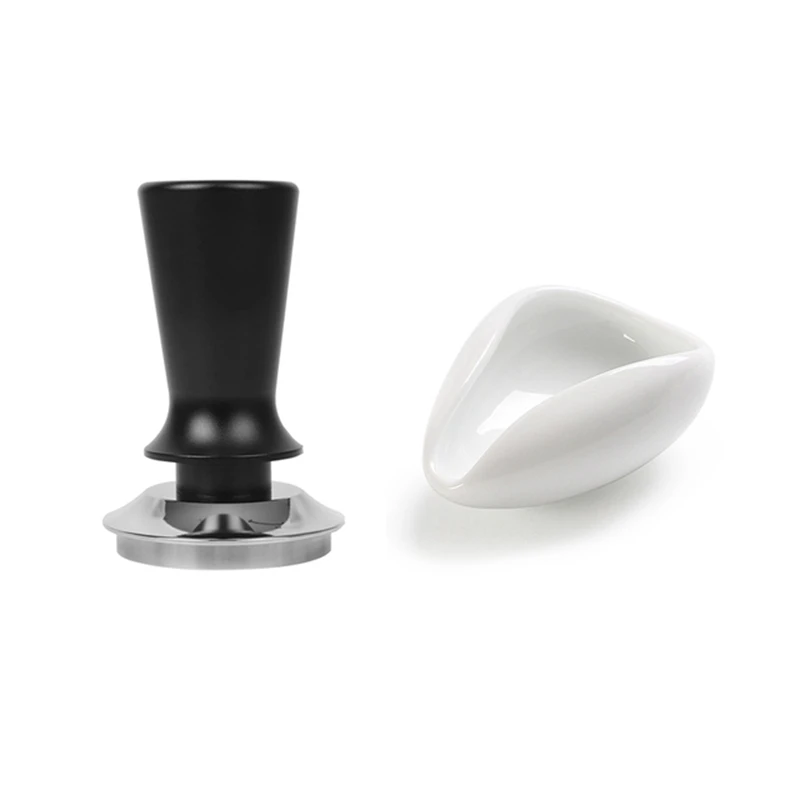 

58Mm Coffee Tamper Part Kit Adjustable Graduated 30Lb Espresso Spring Calibration Tamper Stainless Steel Flat Threaded Base