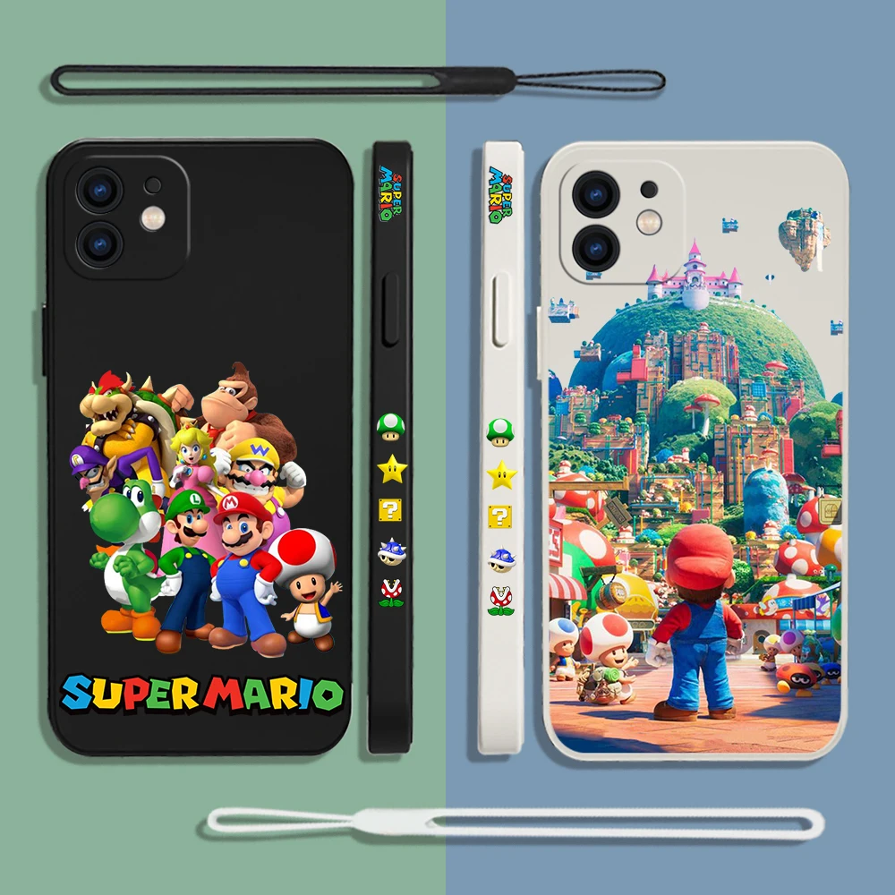 Чехол для телефона из фильма Super Mario для Samsung A53, A50, A12, A52, A52S, A51, A72, A71, A73, A81, A91, A32, A22, A20, A30, 4G, с ремешком на руку