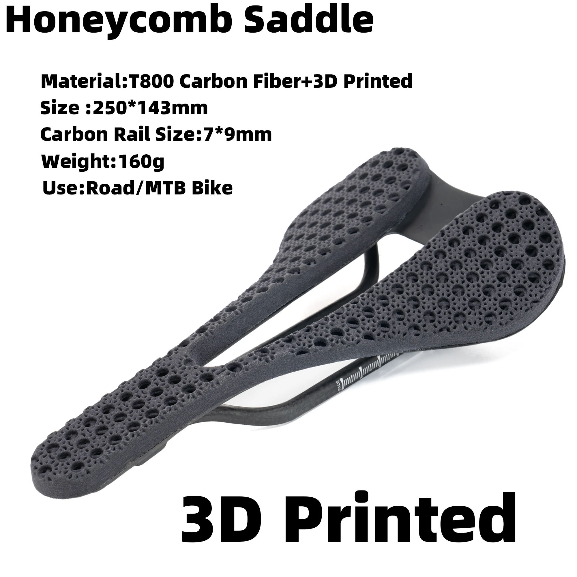 3D Printed Saddle Power Patented Material Ultralight Full Carbon Fiber Bicycle Saddle Comfortable Road/MTB Bike Carbon Seat