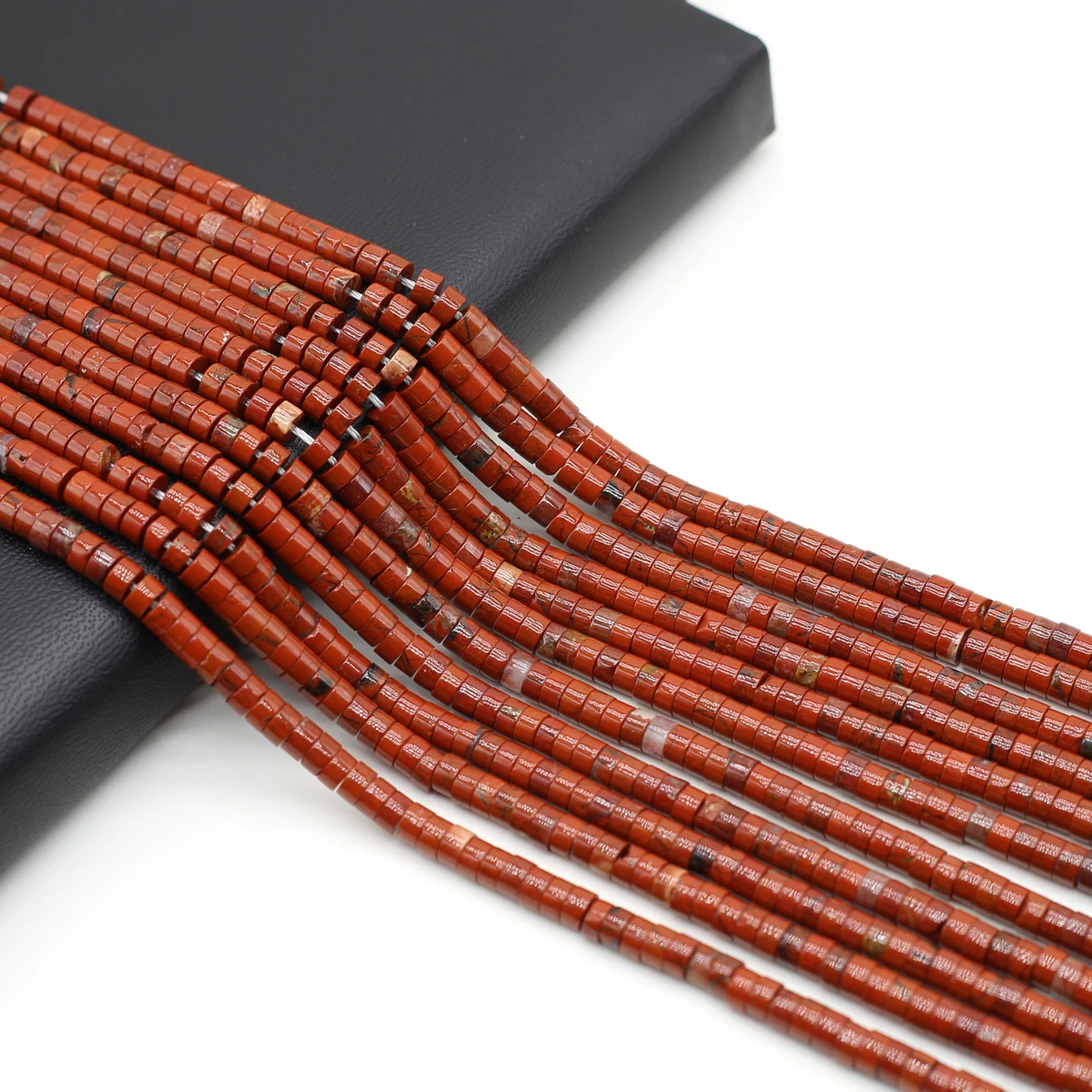 

Natural Red Stone Faceted Cylindrical Beaded Necklace Crafts Jewelry Making DIY Bracelet Accessories Gift 2x4mm Lenght 38cm