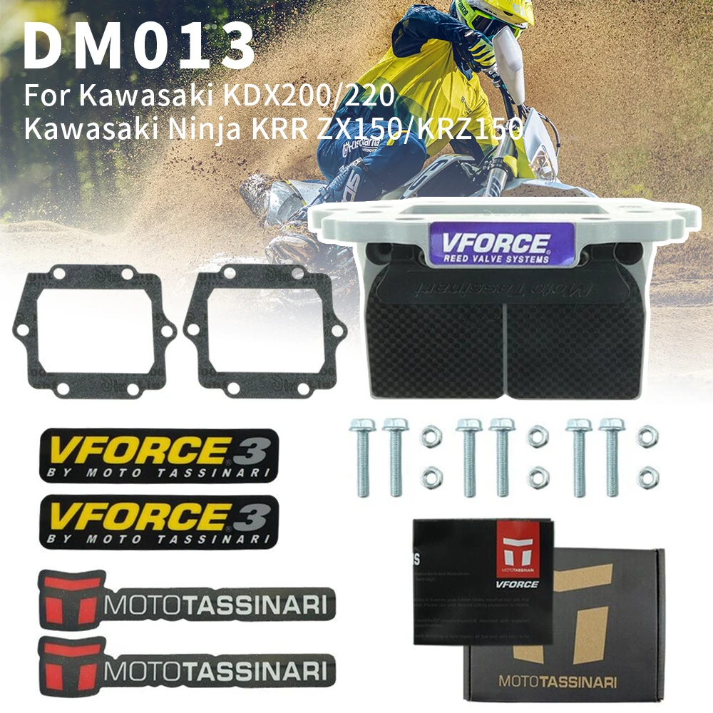 

Dm13 V Force 3 Carbon Fiber Reed Valve System Kit For Ninja Krr Zx150/ Krz150 For Kawasaki Kdx200 220 Kx250 Kmx125 Kmx500