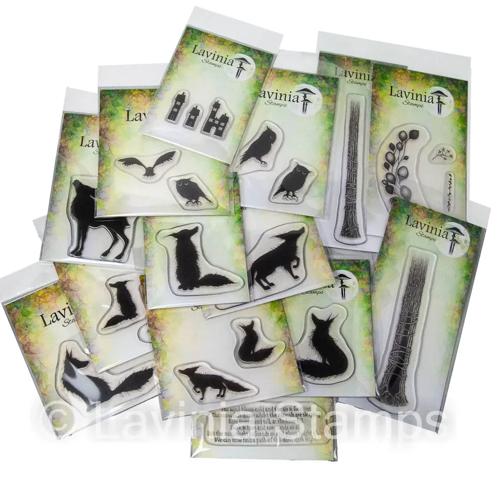 Домик на Хэллоуин животные цветок дерево прозрачные штампы карточка альбом для