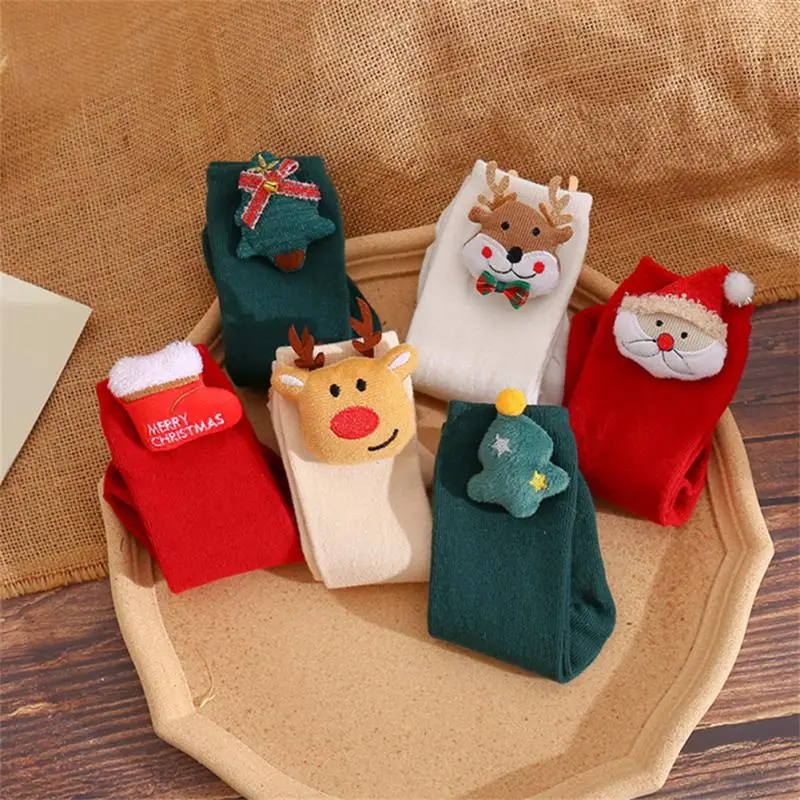 

Not Restrained Cotton Socks Christmas Elements Breathable Baby Socks Comfortable Cotton Baby Socks Stockings Not Easily Detached