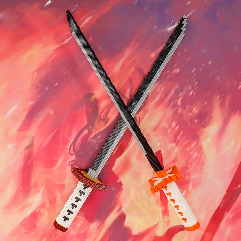 Конструктор Клинок-убийца демонов японская катана миниатюрные блоки игрушки в