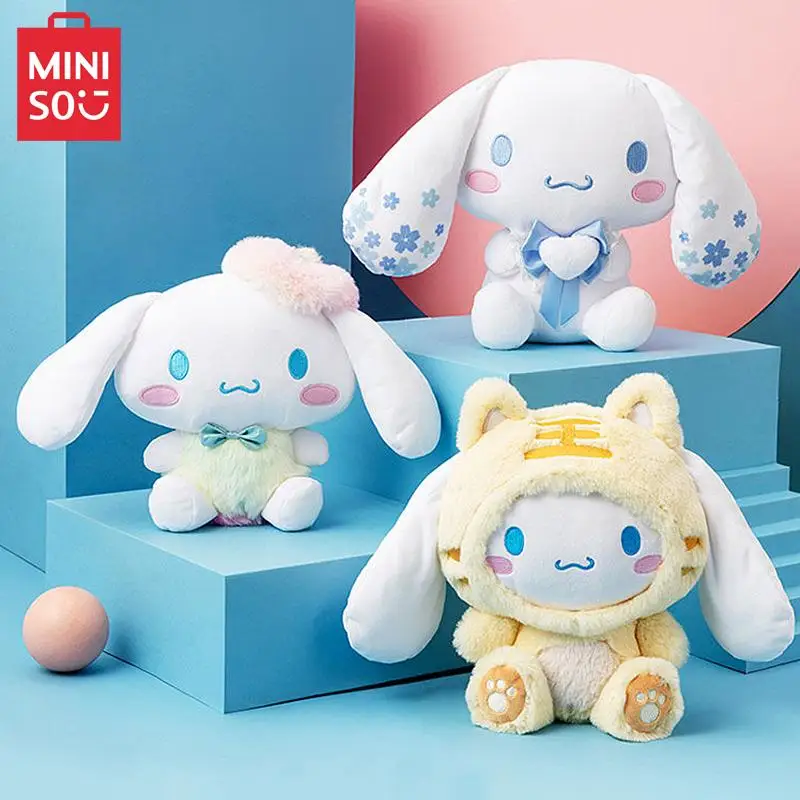 

Miniso Sanrio серия Cinnamoroll плюшевая игрушка кукла украшение для дома подушка кавайная анимация периферийные рождественские подарки Детские игрушки