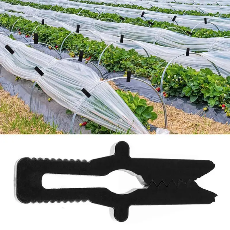 100PCS Green House Clamps Anti-Wind Greenhouse Clamp With Strong Grip For Fastening Film Sliding Clip Household Garden Tools