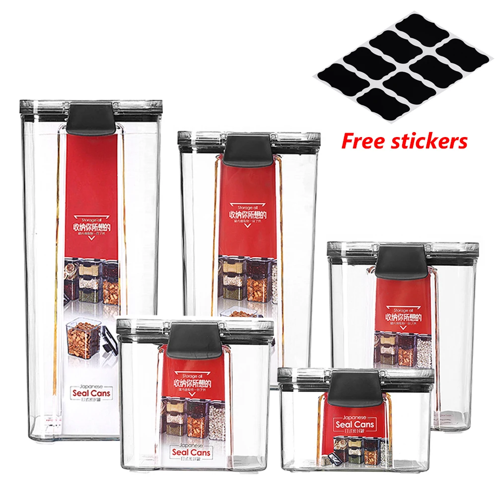 

2/5/10 шт., пластиковые герметичные контейнеры для хранения пищевых продуктов