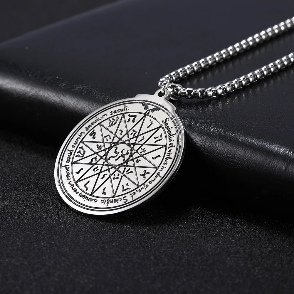 Ожерелье с кулоном VASSAGO из нержавеющей стали четвертой пентакли ртути брелок