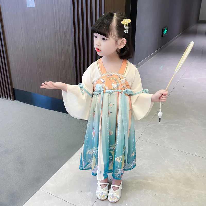 Детское сказочное платье Hanfu в китайском стиле для косплея одежда народных