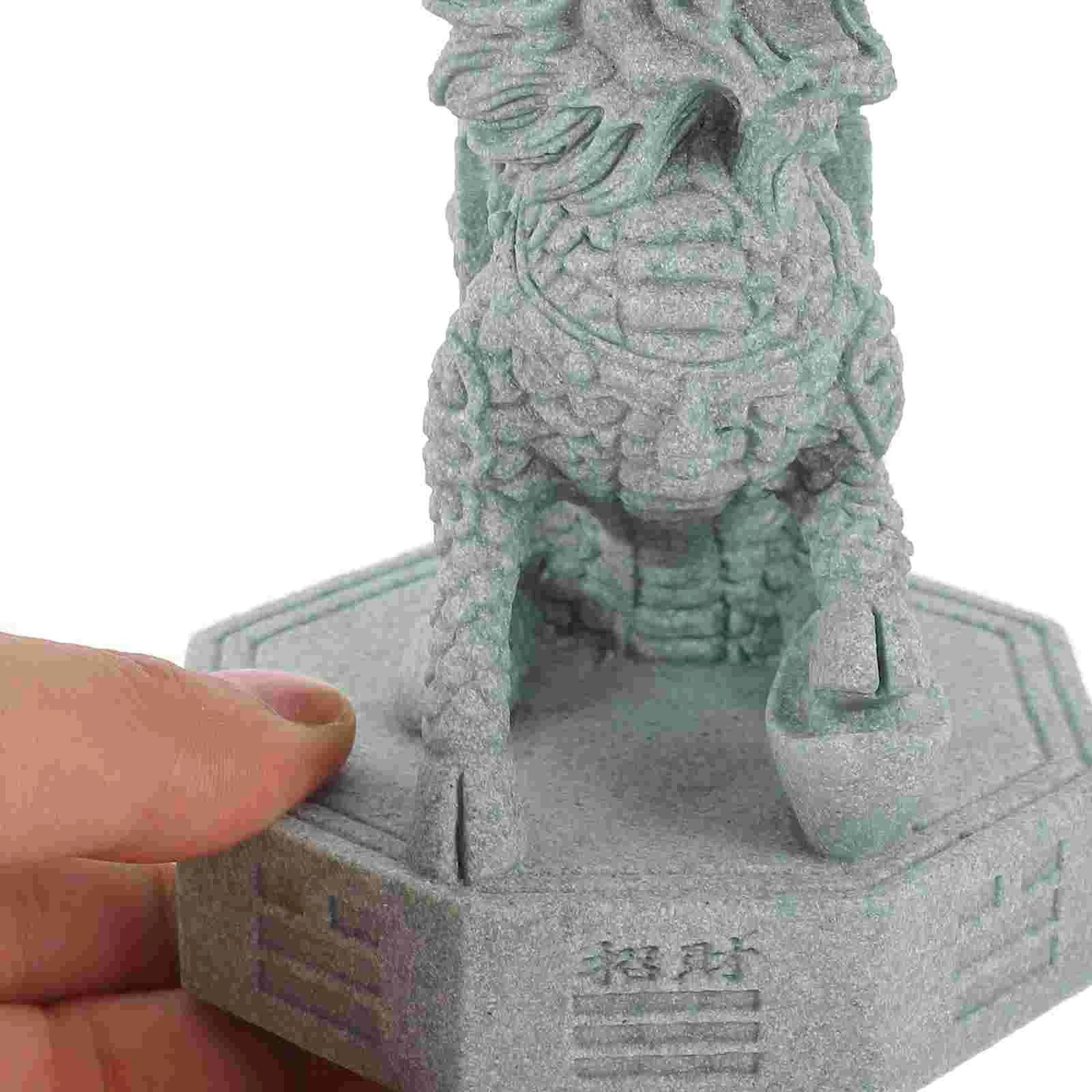 Животное Цинша Камень Единорог Кайлин Фигурка для Декоративных Украшений