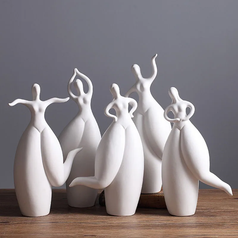 

Искусственная статуэтка, белая фарфоровая статуэтка, искусственная рукоделие, прикроватный Декор для комнаты для девушек