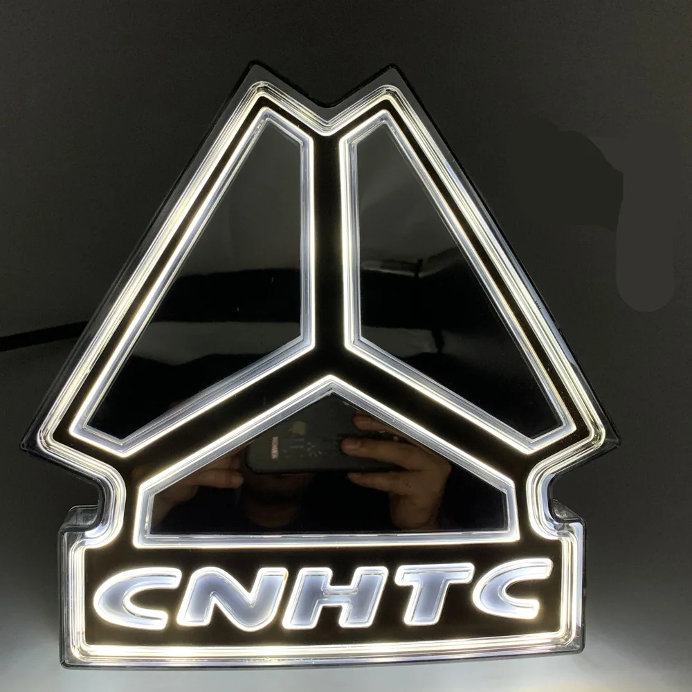 Car Logo With Lights For Sinotruk Howo Light Truck 4.2M Modified Plus Luminous Logo With Wiring Harness Original Parts