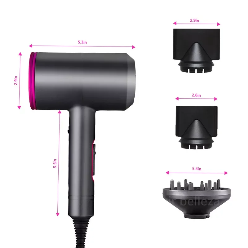 Yoodragons Anion Professional Hair Dryer Blow Drier Hot Cold Wind Temperature Control Hair Dryers Salon Style Tool For Hair enlarge