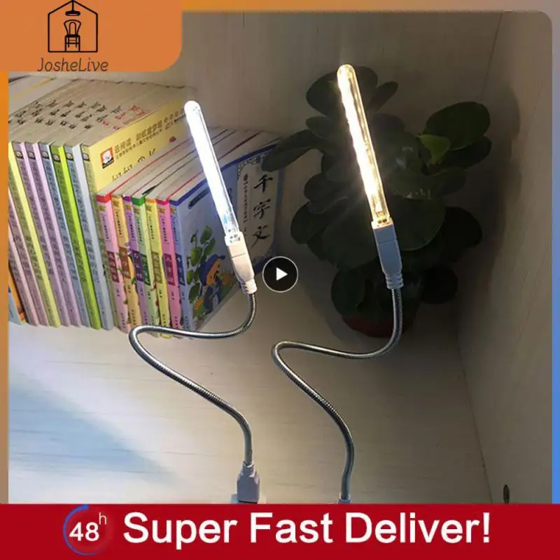 

1~10PCS Mini Portable USB LED Book Light DC5V Ultra Bright Reading Book Lamp 3leds 8leds Lights For Power Bank PC Laptop