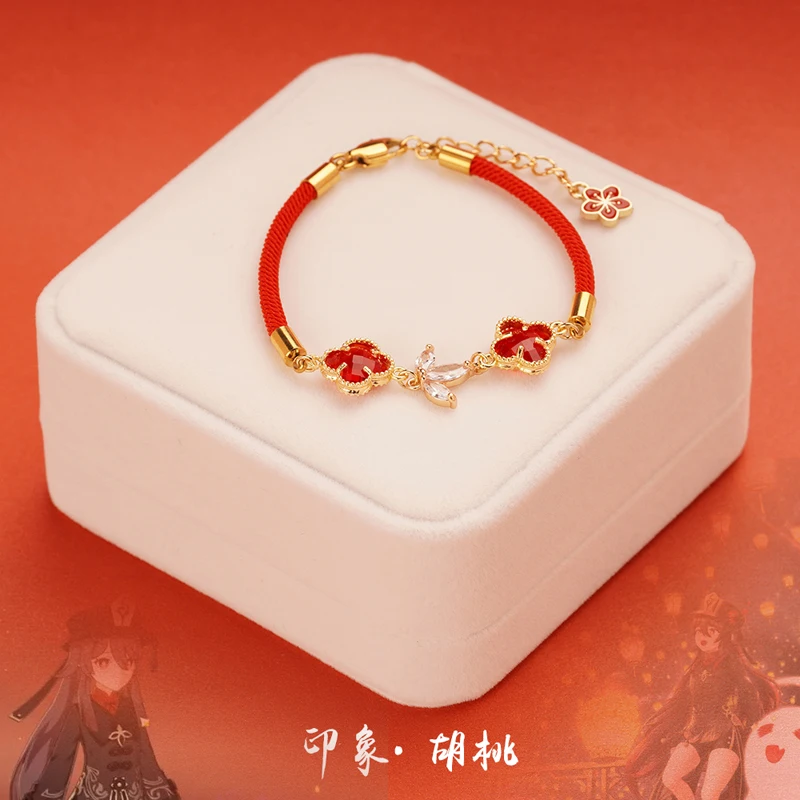 

Браслет с анимэ Genshin Impact Hutao, милый подарок, реквизит для косплея