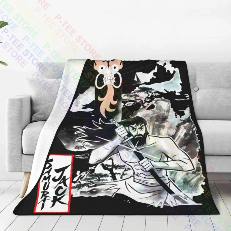 Бархатное покрывало Samurai Jack Aku удобное для дивана можно стирать в стиральной