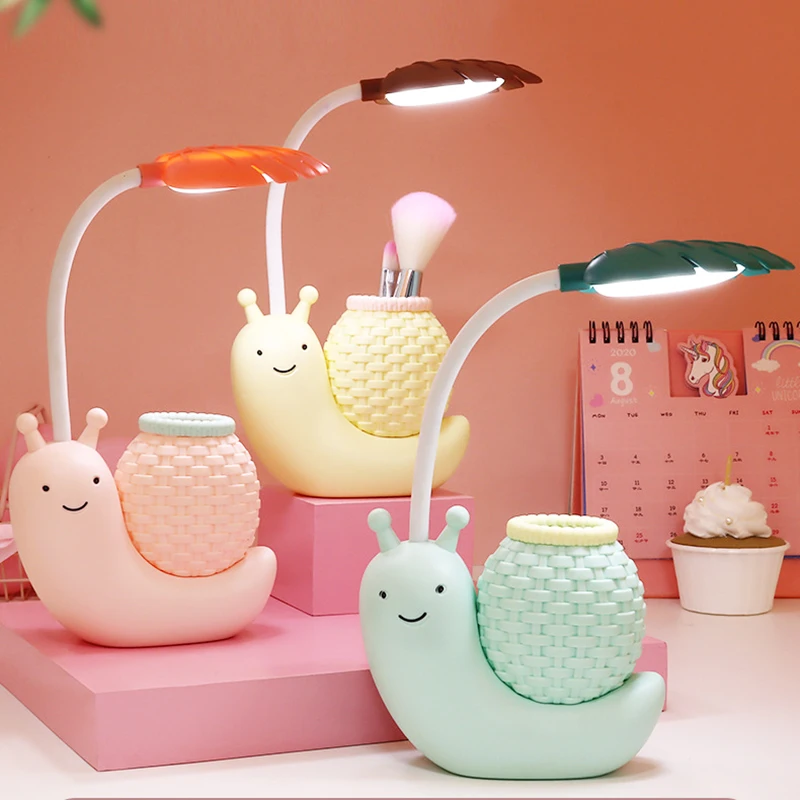 

Multi-functional Creative LED Cartoon Energy-saving Table Lamp Plus Storage Non-flashing Eye Protection Rechargeable Table Lamp