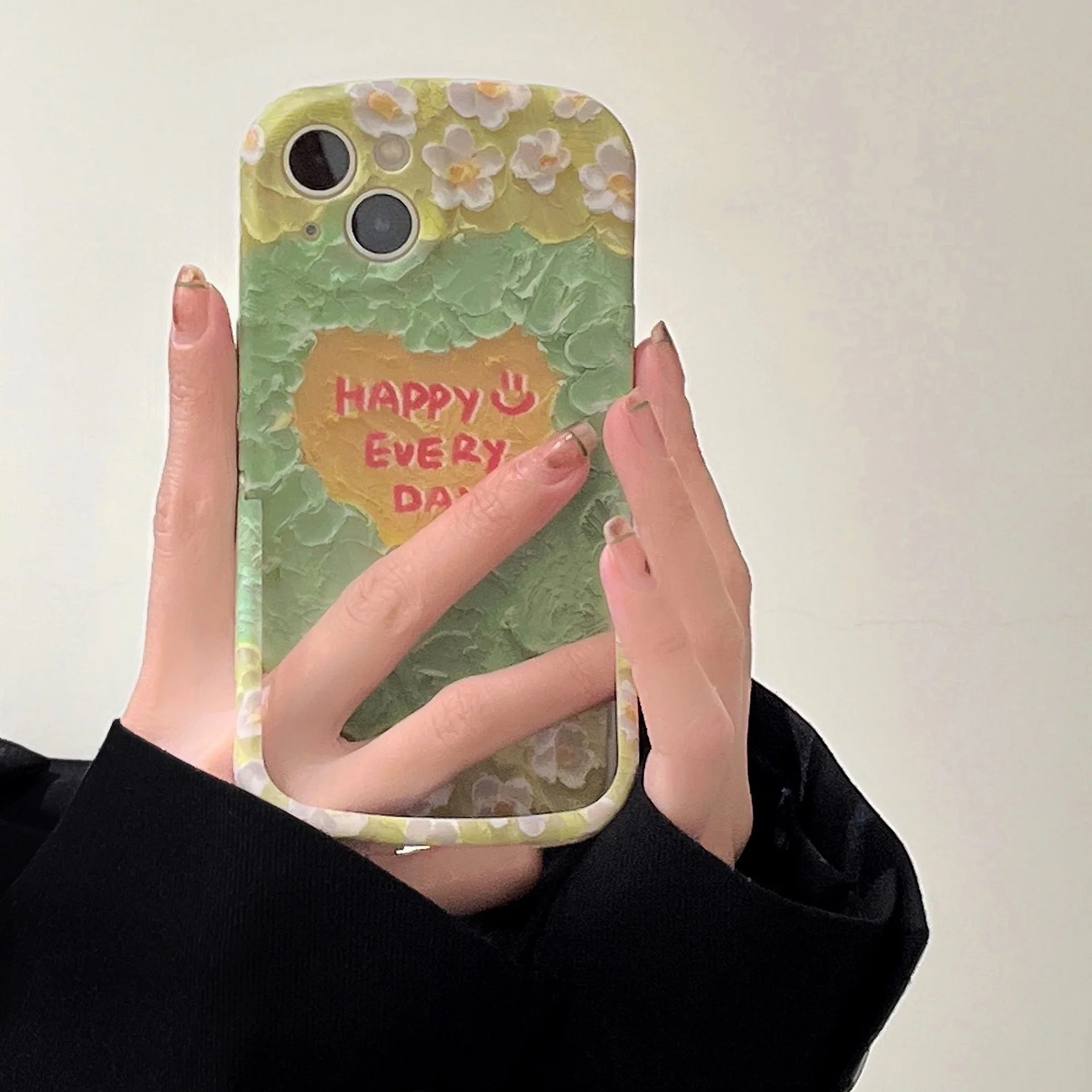 Милый желтый чехол для телефона с сердечками и маленькими цветами IPhone 13 12 11 Pro Max XR