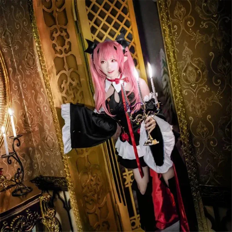 Фото Серафим Конца Owari no Seraph Krul Tepes Косплей Костюм Униформа Парик Косплей Аниме Ведьма Вампир Костюм Хэллоуина Для W gdk №5