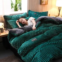 luxury magic velvet duvet cover singledoublequeenking size winter warm thicken bed quilt coverplush bedclothesbedding set