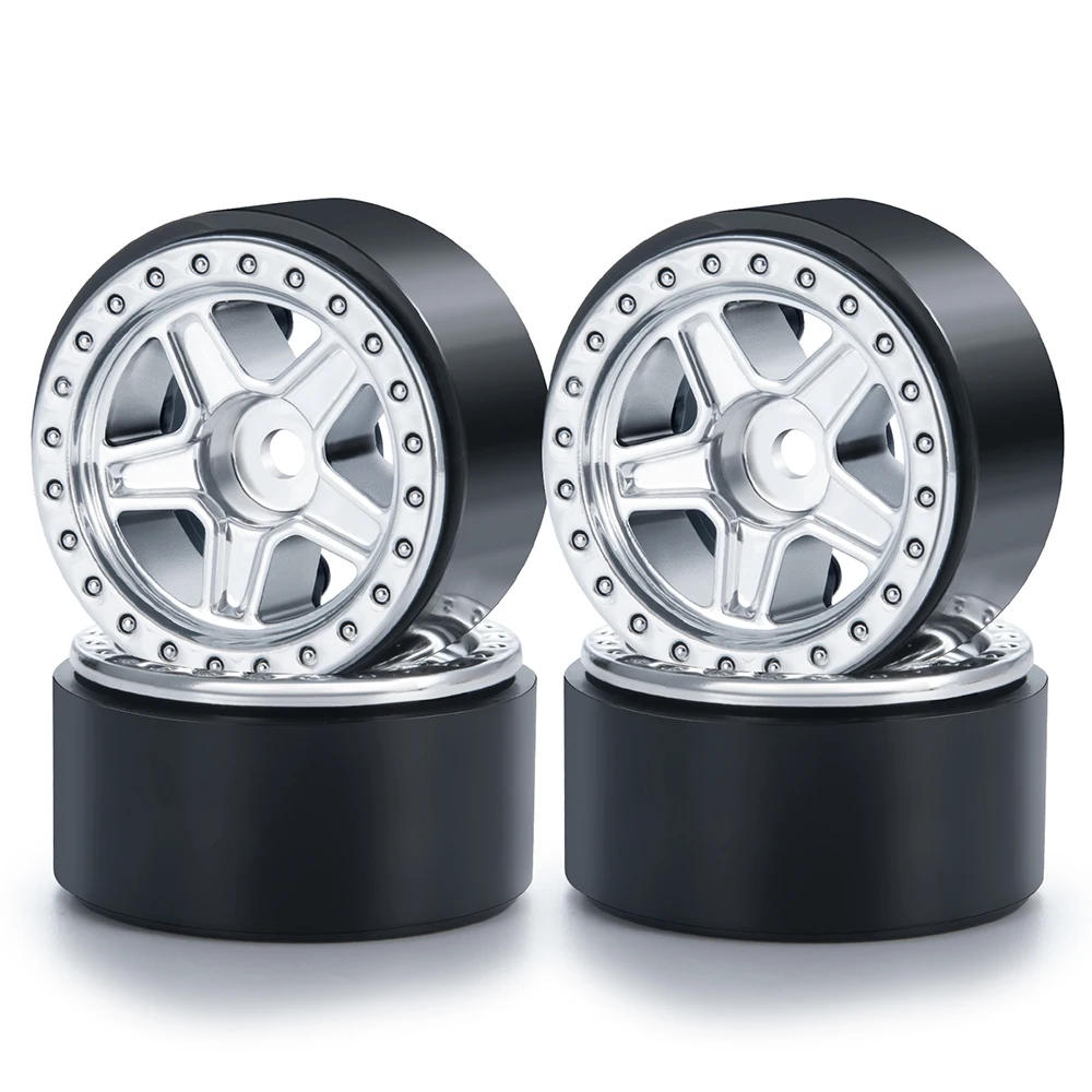Фото AXSPEED 4 шт. микро 1,0 дюймовый пластиковый Beadlock обод колеса 5-спицевая ступица для осевого SCX24 90081 Deadbolt 1/24 радиоуправляемая деталь для гусеничного автомобиля грузовика №3