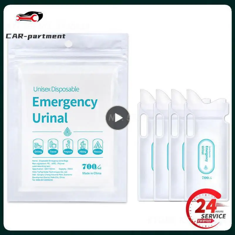 

1~4PCS Practical Car Urine Bag Emergency Urine Bag White Larger Capacity Vomit Bags Car Supplies Portable Urinal Toilet Bag