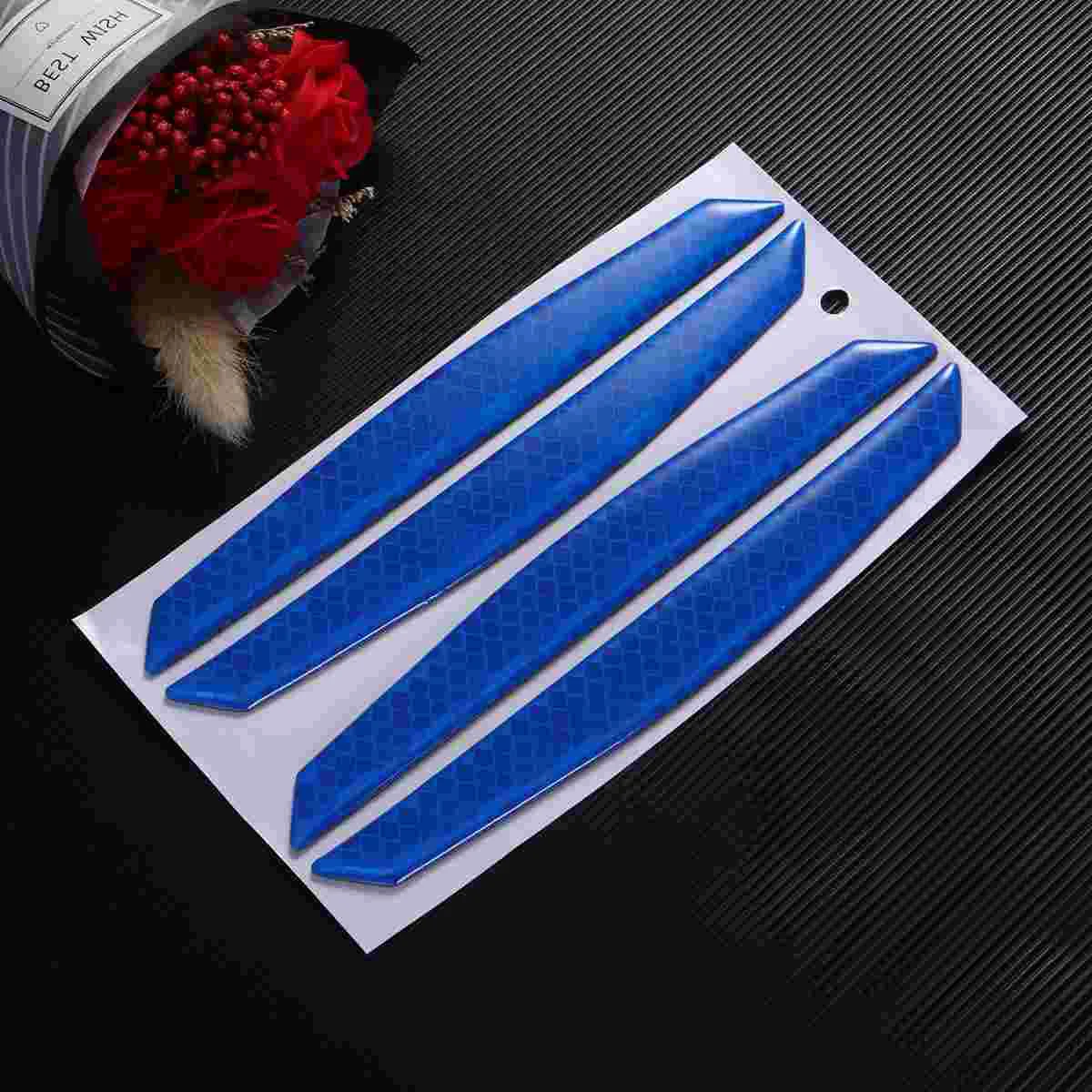 

4pcs Auto Door Side Edge Sticker Anti- Scratch Reflective Car Sticky Strip Edge Bumper Protection Guard for Car SUV Pickup