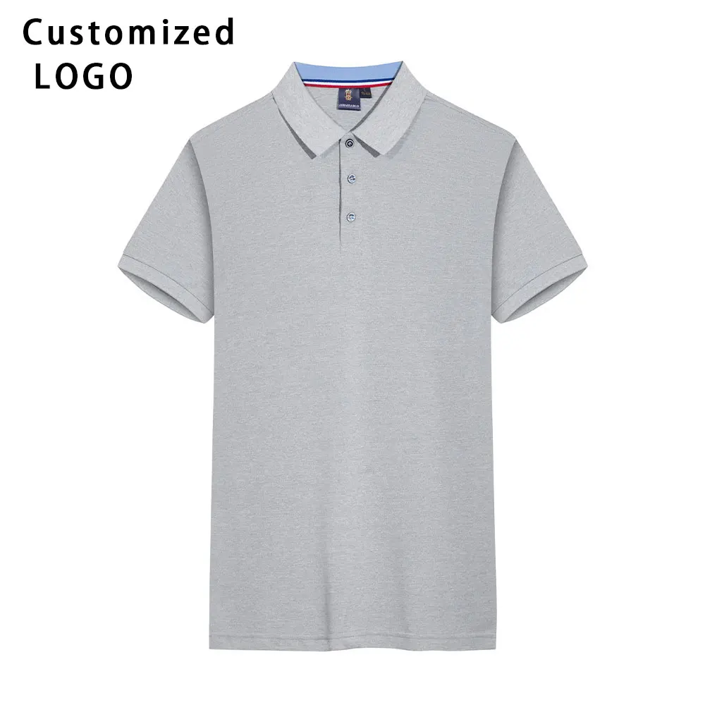 

Летняя рубашка-поло с короткими рукавами, комбинезоны, футболка на заказ, одежда с лацканами, изготовленная на заказ с принтом и вышивкой ло...