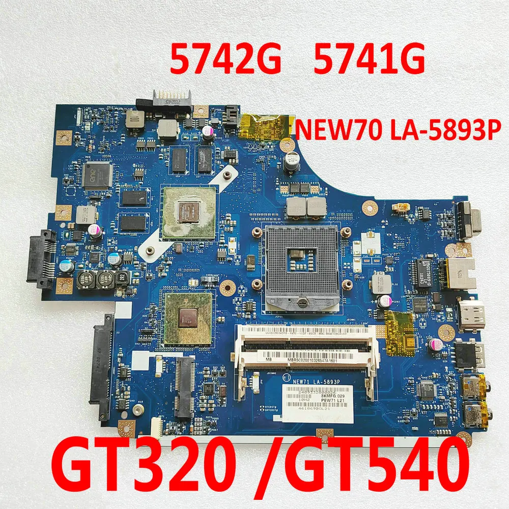 Новая версия 5742 для ноутбука ACER 5742, 5741 ГБ, ГБ, Встроенная Материнская плата ноутбука wuv02001 MB.WUV02.001