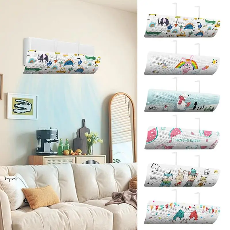 

Ветрозащитный экран для кондиционера для младенцев, масштабируемая Регулируемая направляющая для ветра, перегородка для выпускного отверстия, защита от пыли на лобовое стекло