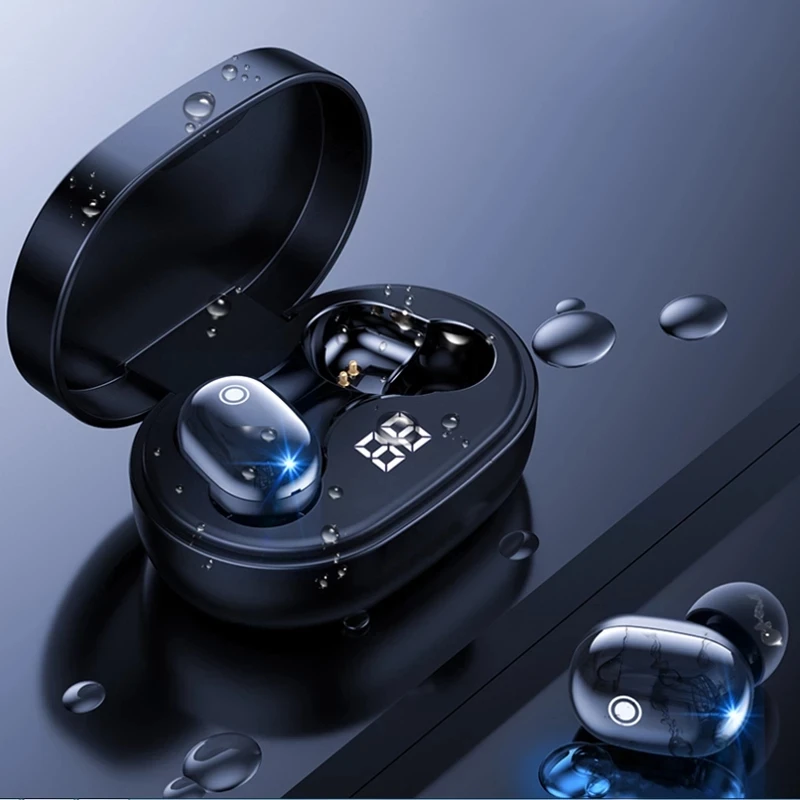 Новые беспроводные наушники TWS Bluetooth с сенсорным управлением и цифровым дисплеем, наушники-вкладыши с микрофоном, спортивные наушники для ...